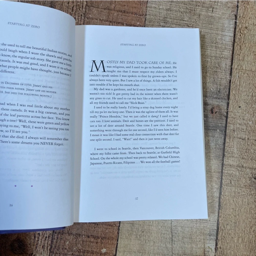 Jimi Hendrix: His Own Story Starting at Zero Hardcover Music Biography